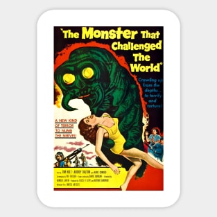 Classic Sci-Fi Movie Poster - The Monster That Challenged The World Sticker